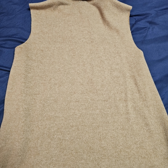 Zara Tan Sleeveless Turtleneck Blouse - Picture 4 of 5